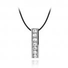 Stainless Steel 1.2ct CZ Whistle Necklace PST12962