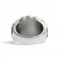 Stainless Steel 18K Gold Plated Fleur De Lis Shield Signet Ring - SCR4034