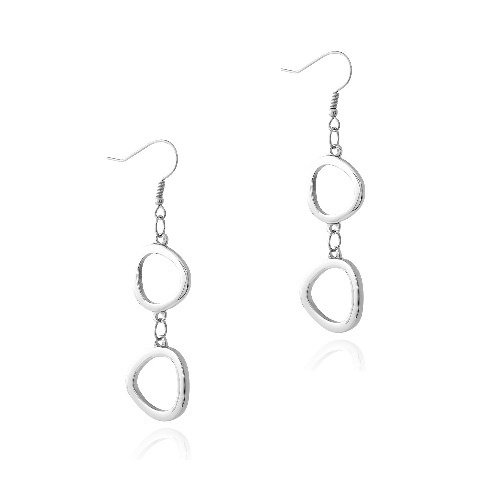 Stainless Steel Abstract Dangle Earrings EST12939
