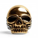 Stainless Steel And 18K Gold Plated Skull Ring - SCR4102