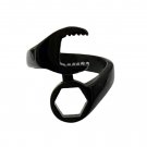 Stainless Steel Black Wrench Ring - SCR0236