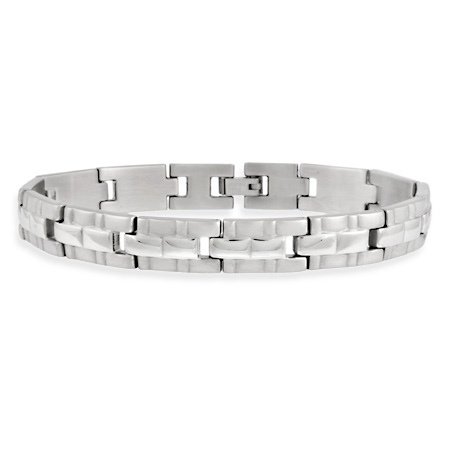 Stainless Steel Brick Link Men's Bracelet BST10996
