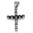 Stainless Steel Cross Of Skulls Pendant - PDC2017 Default Title