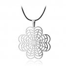 Stainless Steel Cutout Flower Necklace PST12953