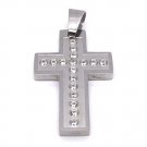 Stainless Steel CZ Cross Pendant - PDJ91018 Default Title