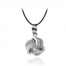Stainless Steel CZ Love Knot Necklace PST12959