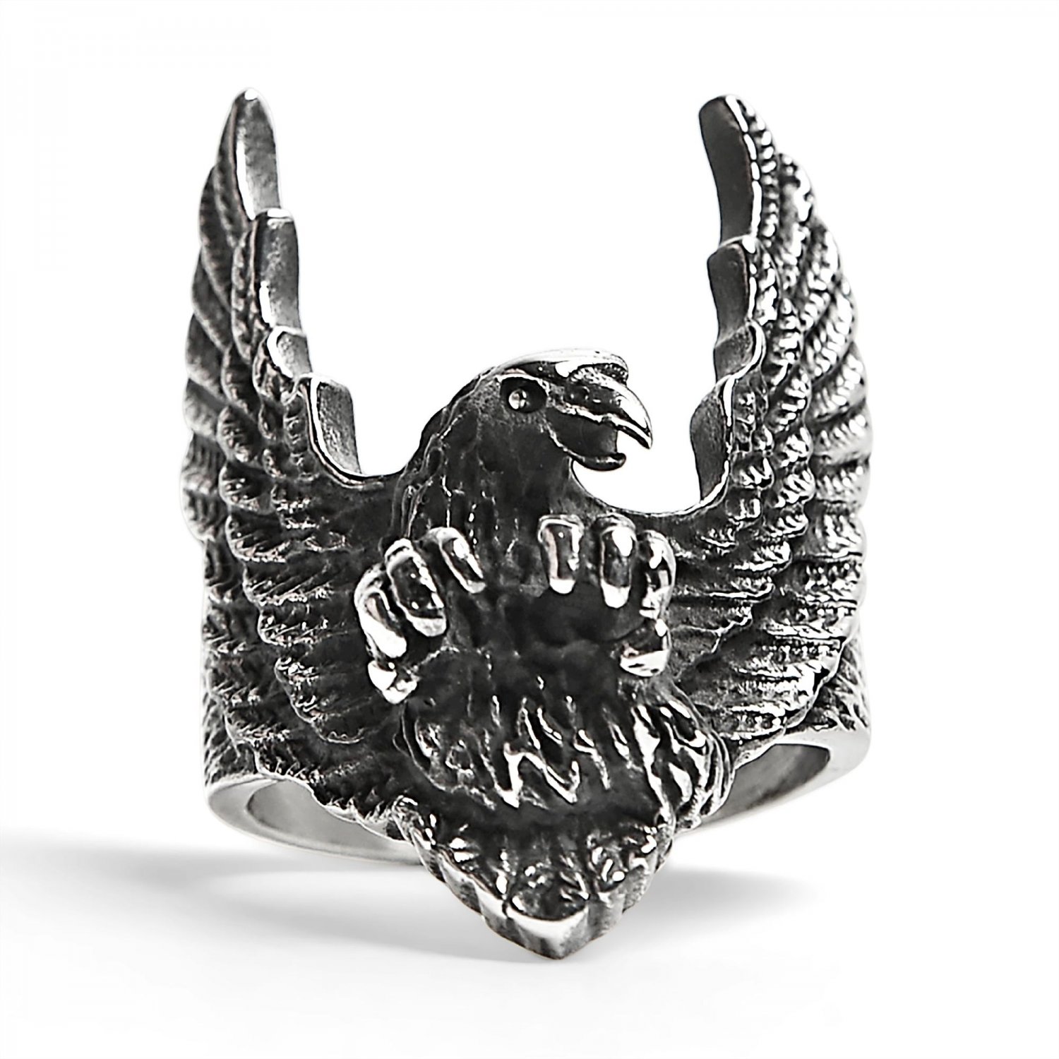 Stainless Steel Flying Eagle Ring - SCR3050
