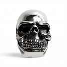 Stainless Steel Grinning Skull Ring - SCR4024