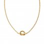 Stainless Steel Knot Women's Necklace Stylish Design 14K Gold Plated Jewelry Golden