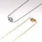 Stainless Steel Knot Women's Necklace Stylish Design 14K Gold Plated Jewelry Golden