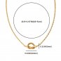 Stainless Steel Knot Women's Necklace Stylish Design 14K Gold Plated Jewelry Golden