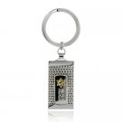 Stainless Steel Mesh Nautical Theme Key Ring with Matte Greek Key Design KR10991