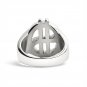 Stainless Steel Money Sign Mens Ring - SCR4115