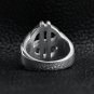 Stainless Steel Money Sign Mens Ring - SCR4115