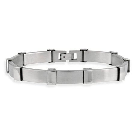 Stainless Steel Rectangle Men's Link Bracelet BST11005
