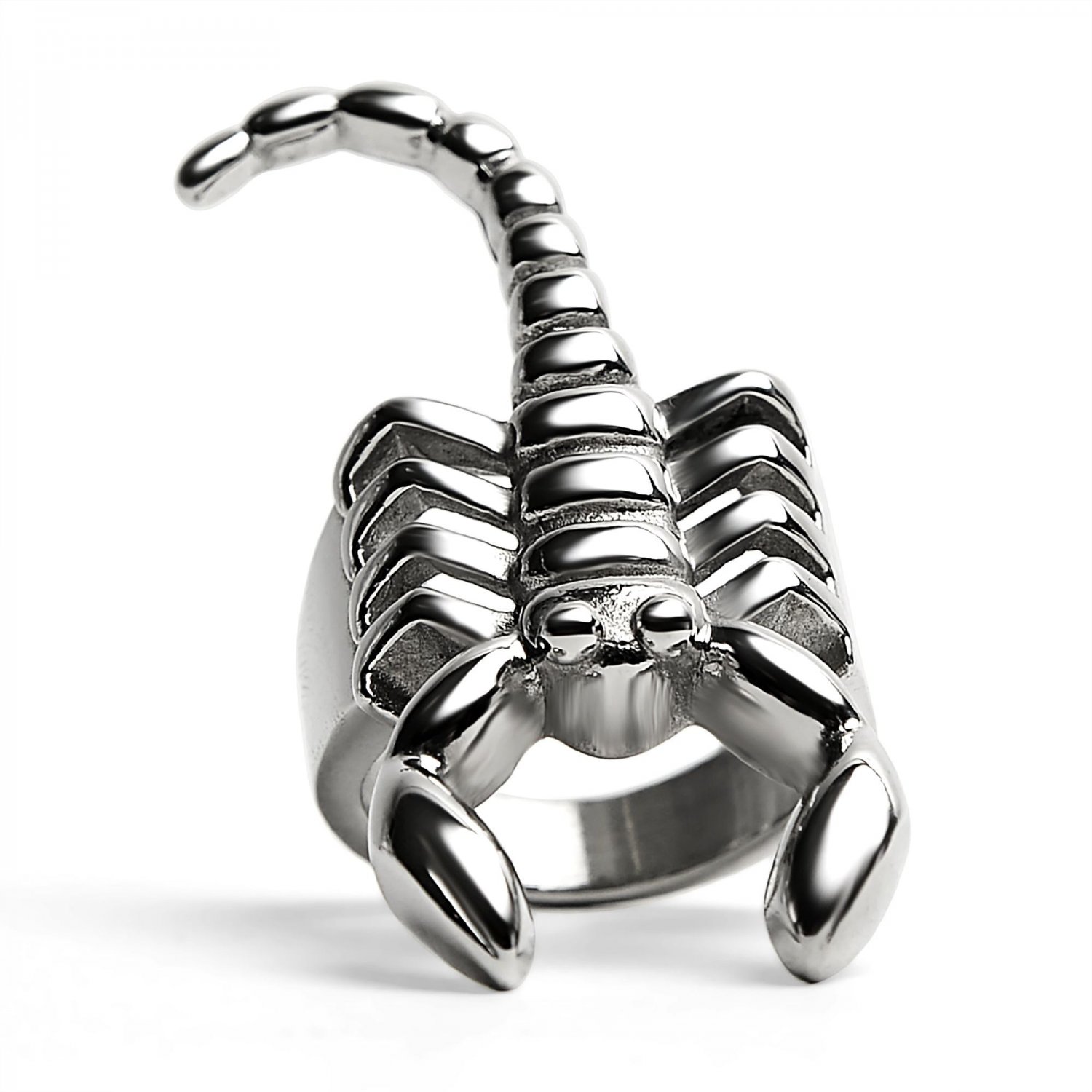 Stainless Steel Scorpion Men's Ring - SCR4100