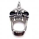 Stainless Steel Screaming Fanged Skull Pendant - PDL2006 Default Title