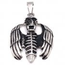 Stainless Steel Skeleton With Wings Pendant - PDC2009 Default Title