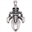 Stainless Steel Skull And Dagger Pendant - PDL2004 Default Title