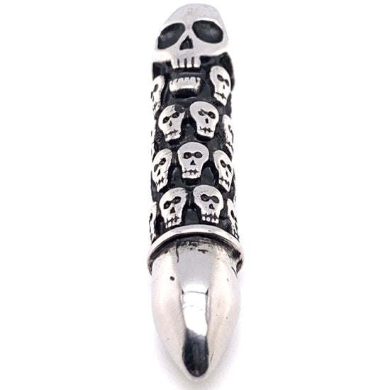 Stainless Steel Skull Covered Bullet Pendant - PDK0042 Default Title