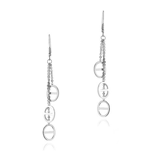 Stainless Steel Strand Dangle Earrings EST12938