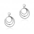 Stainless Steel Triple Circle Dangle Earrings EST12958