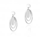 Stainless Steel Triple Oval Dangle Earrings EST12957