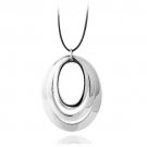 Stainless Steel Triple Oval Pendant PST12957
