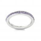Stainless Steel Violet Crystal Wedding Band R12834V-7