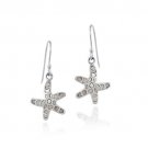 Sterling Silver & Mother of Pearl Starfish Earrings E4275MOP