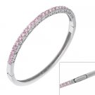 Sterling Silver & Pink CZ Classic Bangle BA10738LPZ