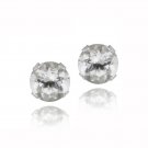 Sterling Silver .70ct Created White Sapphire Stud Earrings, 4mm E12009CWS
