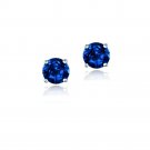 Sterling Silver .7ct Created Sapphire Stud Earrings, 4mm E11523CBS