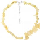 Sterling Silver .925 Genuine Aragonite Stone Chip Necklace N9504ARG