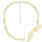 Sterling Silver .925 Genuine Mother of Pearl MOP Stone Chip Necklace N9504MOP