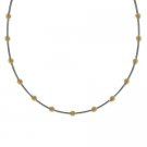 Sterling Silver .925 Genuine Natural Mother of Pearl Stone Bar and Bead Necklace N4116NMOP