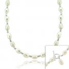 Sterling Silver .925 Round Bead Genuine Freshwater Cultured White Pearl Nugget Necklace N9687FPL