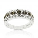 Sterling Silver 1-10ct Black Diamond Band Ring R11912M4-5
