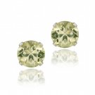 Sterling Silver 1-2ct Lime Quartz Stud Earrings, 4mm E12009LIQ