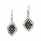 Sterling Silver 1-5 ct. TDW Champagne Diamond Dangle Earrings E10529M6