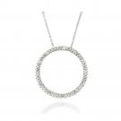 Sterling Silver 1-8ct Diamonds Round Eternity Necklace P12987