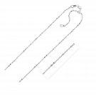 Sterling Silver 1.0 mm Adjustable Piatto Chain