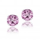 Sterling Silver 1.16ct Pink Topaz Stud Earrings, 5mm E12010PKT