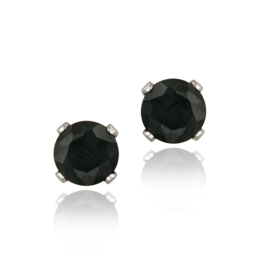 Sterling Silver 1.2ct Sapphire Stud Earrings, 5mm E12010S