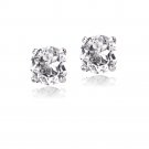 Sterling Silver 1.2ct White Topaz Round Stud Earrings, 5mm E9563WT