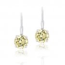 Sterling Silver 1.5ct Citrine Leverback Earrings E12897C