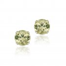 Sterling Silver 1.5ct Lime Quartz Stud Earrings, 6mm E12011LIQ