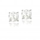 Sterling Silver 1.5ct White Topaz Cushion-Cut Stud Earrings, 5mm E13154WT