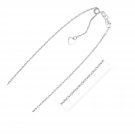 Sterling Silver 1.5mm Adjustable Rope Chain