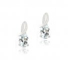 Sterling Silver 1.75ct White Topaz Teardrop Curve Stud Earrings E13370WT